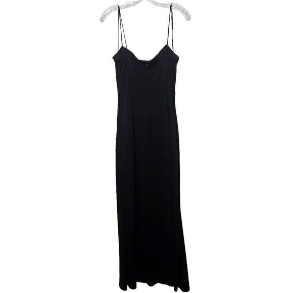 Vintage 90s/Y2K Goth Fairy Embellish 3D Flowers Spaghetti Strap Maxi Dress Sz 12 - Picture 7 of 11